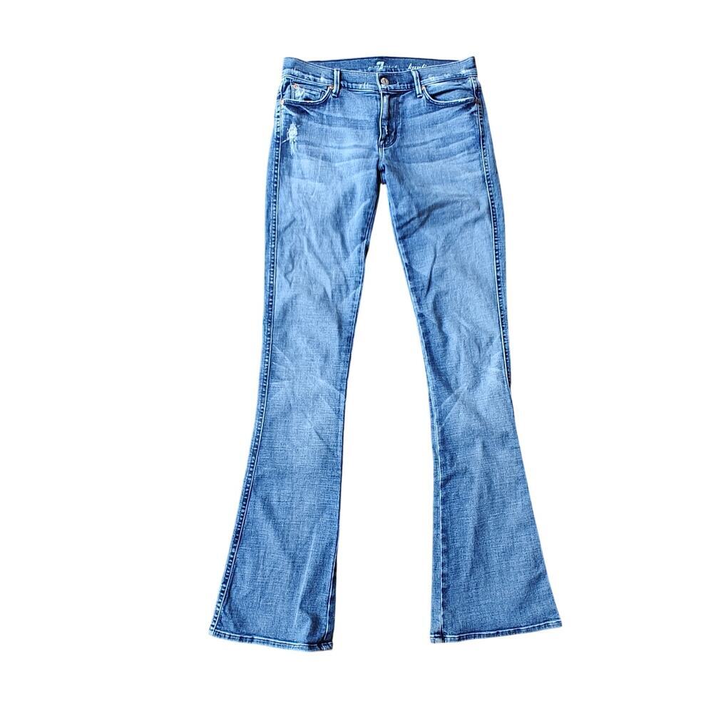 7 For All Mankind Kaylie Bootcut Jeans Distressed Stretch Denim 27